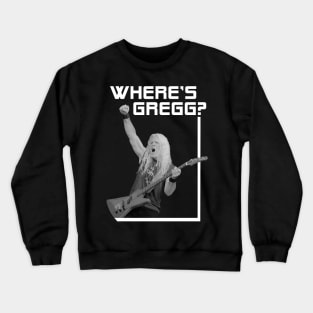 Where's Gregg? Black and White Crewneck Sweatshirt